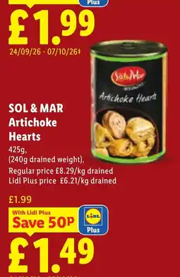Lidl Sol & Mar Artichoke Hearts offer