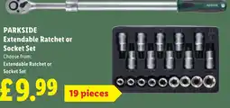 Lidl Parkside extendable ratchet or socket set offer