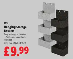 Lidl W5 Hanging Storage Baskets offer