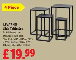 Lidl Livarno side table set offer
