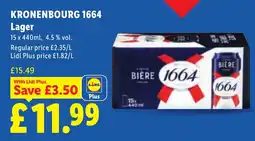 Lidl Kronenbourg 1664 lager offer