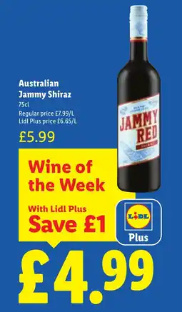 Lidl Australian Jammy Shiraz offer
