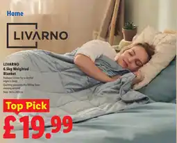 Lidl Livarno 6.5kg weighted blanket offer