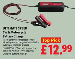 Lidl Ultimate Speed Car & Motorcycle Battery Charger offer