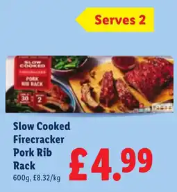 Lidl Slow Cooked Firecracker Pork Rib Rack offer