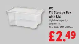 Lidl W5 11l storage box with lid offer