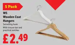 Lidl W5 Wooden Coat Hangers offer