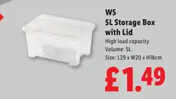Lidl W5 5L Storage Box with Lid offer