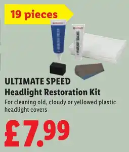 Lidl Ultimate Speed Headlight Restoration Kit offer