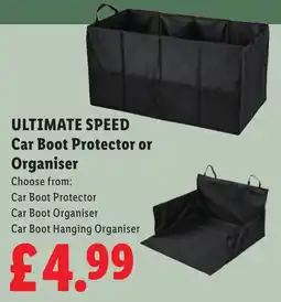 Lidl Ultimate speed car boot protector or organiser offer