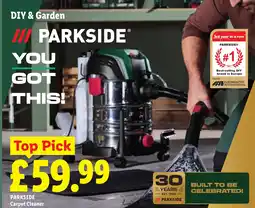 Lidl Parkside carpet cleaner offer