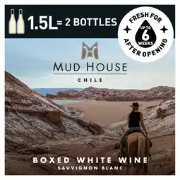 Iceland Mud House Chile Sauvignon Blanc Boxed White Wine 1.5L offer