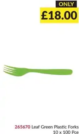 Musgrave MarketPlace Leaf Green Plastic Forks offer