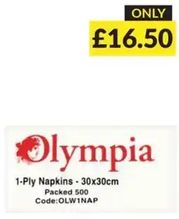 Musgrave MarketPlace Olympia 1-ply napkins offer