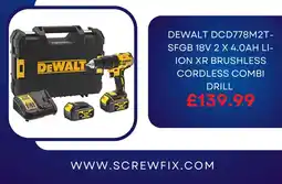 Screwfix DeWalt DCD778M2T SFGB offer