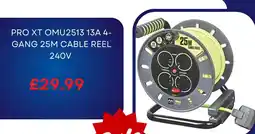 Screwfix Pro Xt OMU2513 13a 4-gang 25m cable reel 240v offer