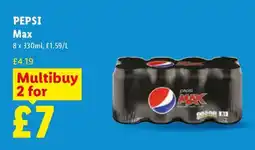 Lidl Pepsi Max offer