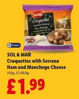 Lidl SOL & MAR Croquettes with Serrano Ham and Manchego Cheese offer