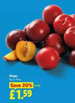 Lidl Plums offer