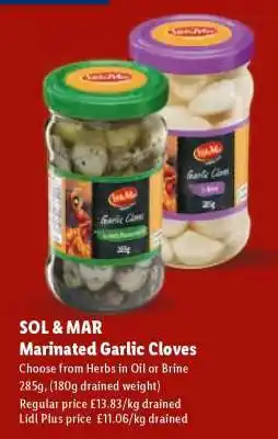 Lidl Sol&Mar Marinated Garlic Cloves offer