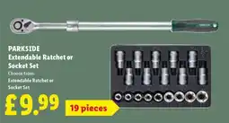 Lidl PARKSIDE Extendable Ratchet or Socket Set offer