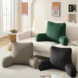 Costco Sutton Place Collection Echo Faux Suede Backrest Pillow, in 3 Colours offer