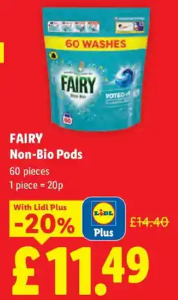 Lidl Fairy non-bio pods offer
