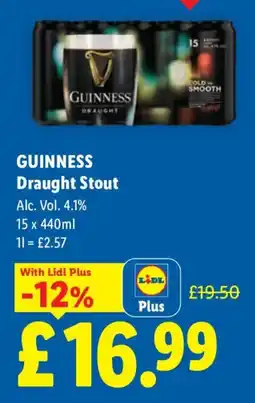 Lidl Guinness draught stout offer