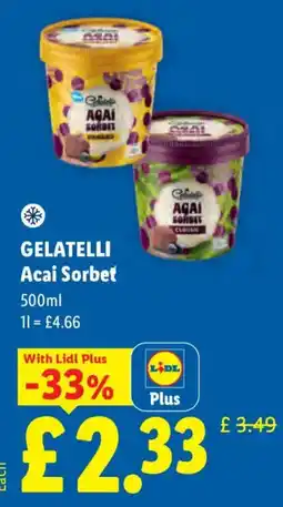 Lidl Gelatelli Acai Sorbet offer