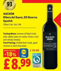 Lidl Hachon ribera del duero do reserva offer