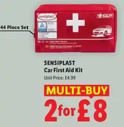 Lidl Sensioplast car first aid kit offer