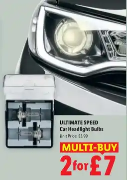 Lidl Ultimate Speed Car Headlight Bulbs offer