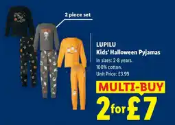 Lidl Lupilu Kids' Halloween Pyjamas offer