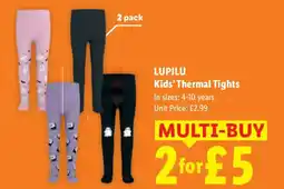 Lidl Lupilu kids' thermal tights offer