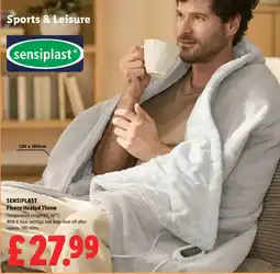Lidl SensiPlast Fleece Heated Throw offer
