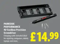 Lidl Parkside performance 4v cordless precision screwdriver offer