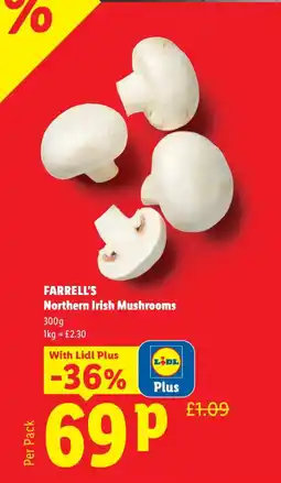 Lidl Farrell's Northern Irish Mushrooms offer