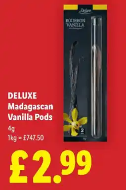 Lidl Deluxe madagascan vanilla pods offer