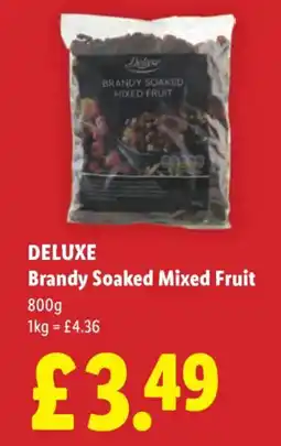 Lidl Deluxe brandy soaked mixed fruit offer