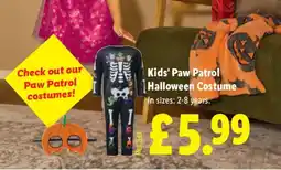 Lidl Kids' Paw Patrol Halloween Costume offer