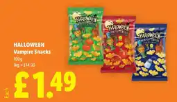 Lidl Halloween Vampire Snacks offer