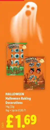 Lidl Halloween baking decorations offer