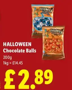 Lidl Halloween chocolate balls offer
