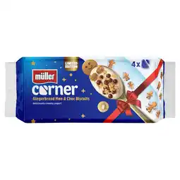 Iceland Muller Corner Limited Edition Gingerbread Men & Choc Biscuits Yogurts (4 x 124g) offer