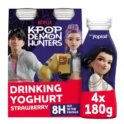 Iceland K-pop Demon Hunters Strawberry Flavour Drinking Yogurt 4x180g offer