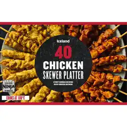 Iceland Iceland 40 (APPROX.) Chicken Skewer Platter 560g offer