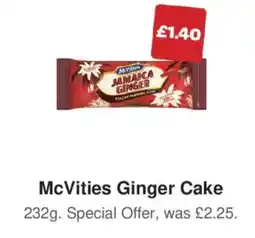 Spar McVities ginger cake offer