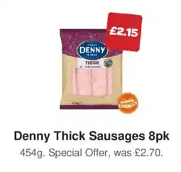 Spar Denny thick sausages offer