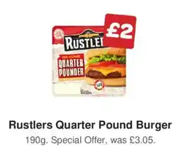 Spar Rustlers quarter pound burger offer