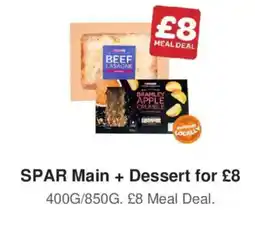Spar Spar main + dessert offer